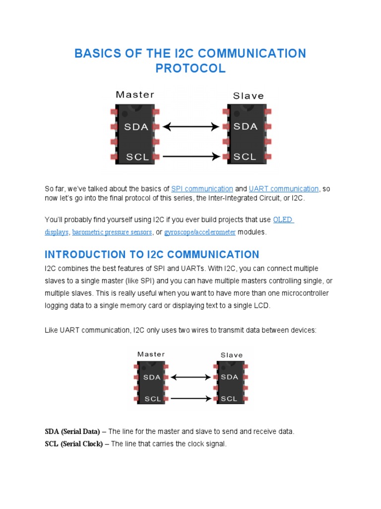 I2c Communication | PDF | Physical Layer Protocols | Internet Protocols
