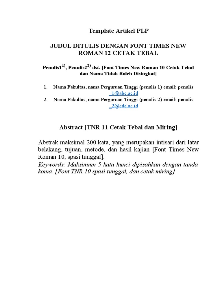 Template Artikel PLP | PDF | Seni