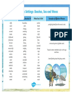 KS2 Descriptive Setting Word Mat Beaches, Sea and Waves