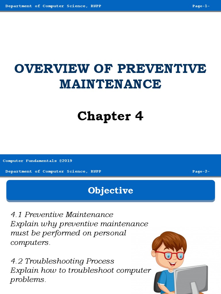 Overview of Computer Preventive Maintenance | PDF | Troubleshooting ...