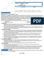 Evaluate A Written Text Based On Its Properties (Organization, Coherence and Cohesion, Language Use and Mechanics)