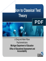 Introduction To Classical Test Theory