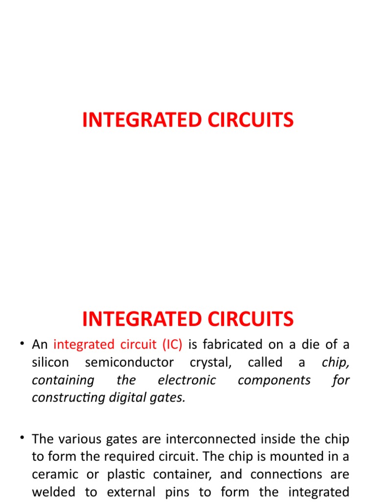 Integrated Circuits | PDF | Integrated Circuit | Logic Gate