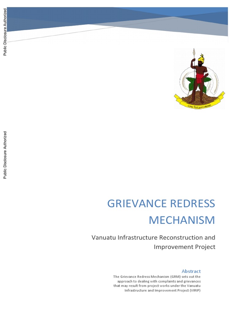 Vanuatu GRM for Infrastructure Project | PDF | Complaint | Employment