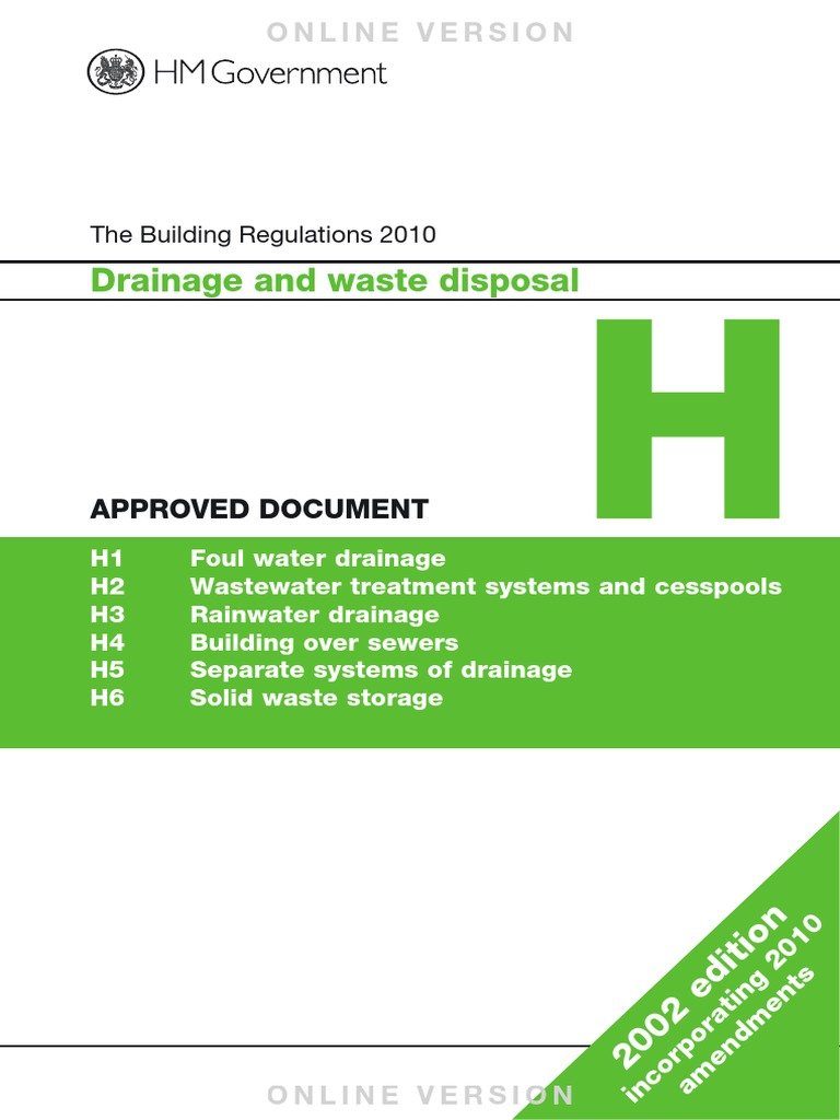 Building Regs Part H | PDF | Sanitary Sewer | Storm Drain