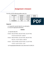 Assignment 1 Risk Analysis Solutions