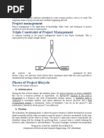 Project Project Management Triple Constraint of Project Management