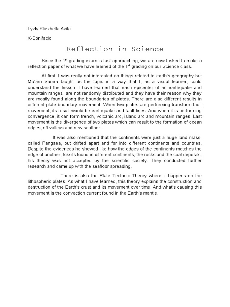 Reflection in Science: ST ST | PDF