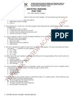 Tra Ob Post Test With Answer Key PDF
