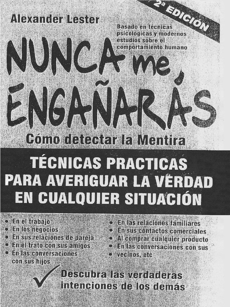 Material de Consulta, Nunca Me Engañaras, Como-Detectar-La-Mentira PDF ...