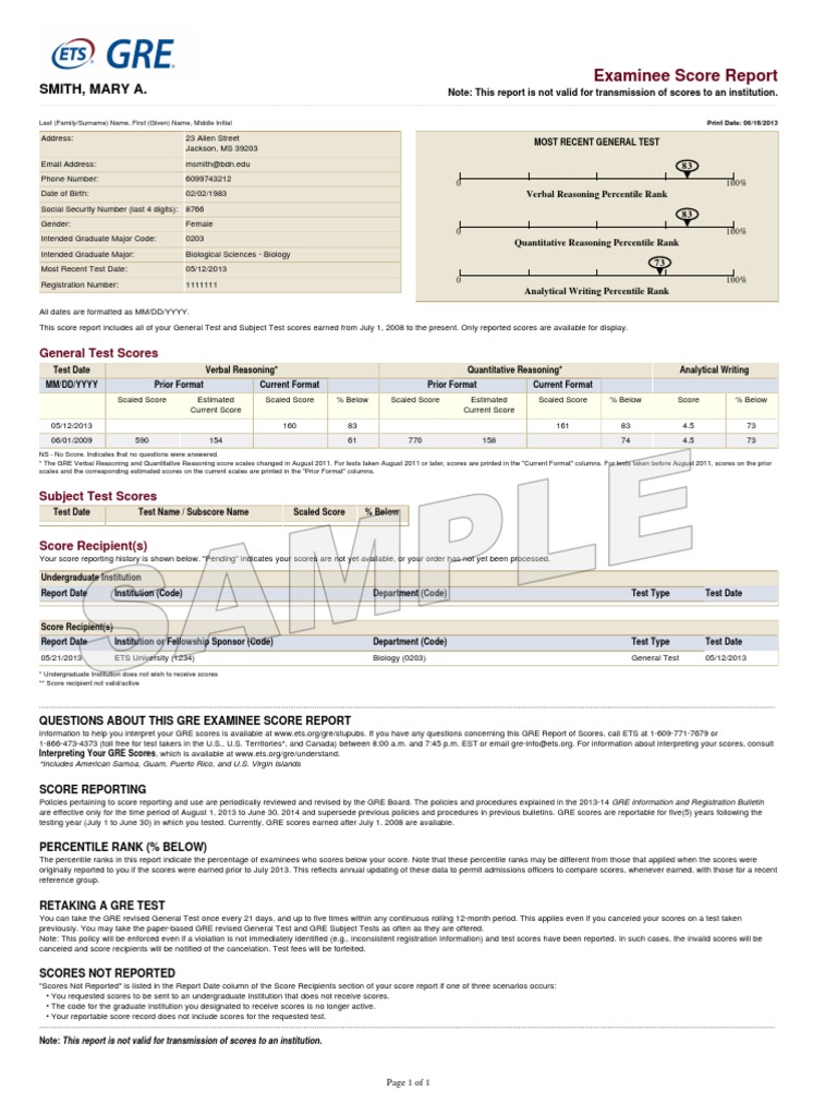 TWC Admission Score Report 2024 | PDF | Graduate Record Examinations ...