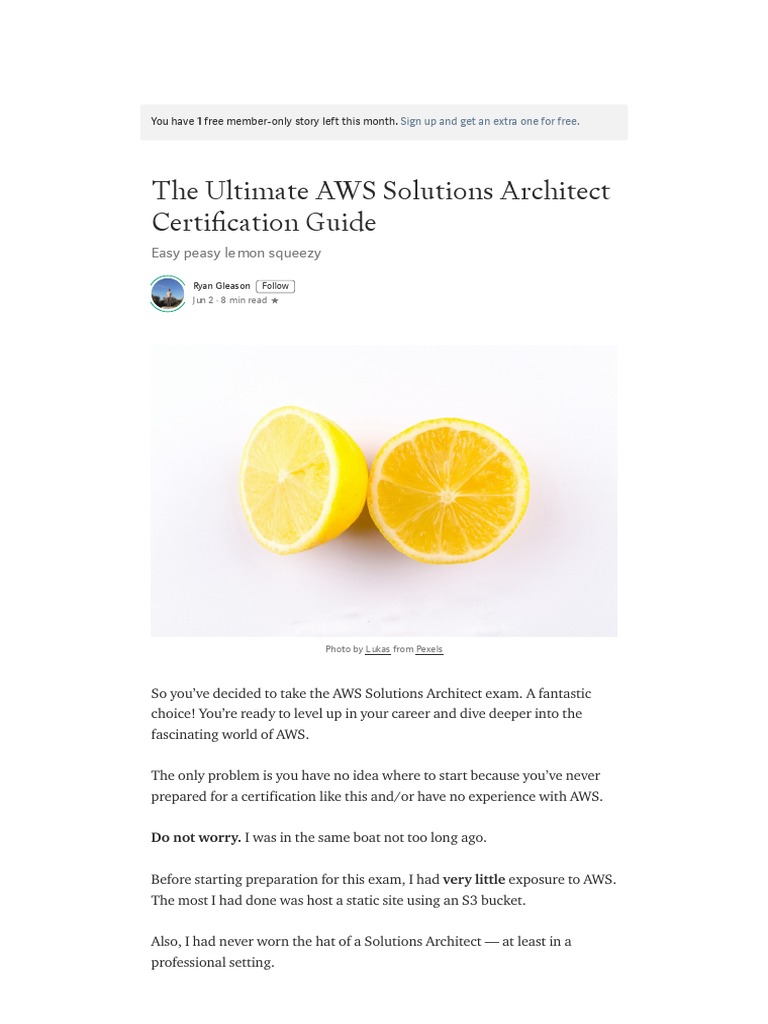 The Ultimate AWS Solutions Architect Certification Guide PDF | PDF ...
