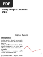 Analog To Digital Conversion (ADC)