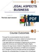 Bsl605:Legal Aspects of Business: The Kick Start Session