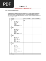 Use of If-Else Statement: Assignment # 02