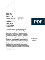Brand Equity Effects Consumers in Frozen Chicken Industry: Research Project