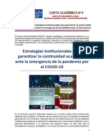 ASCUN - Carta Academica 4. Continuidad Frente A COVID-19 - Ab - 2020 PDF