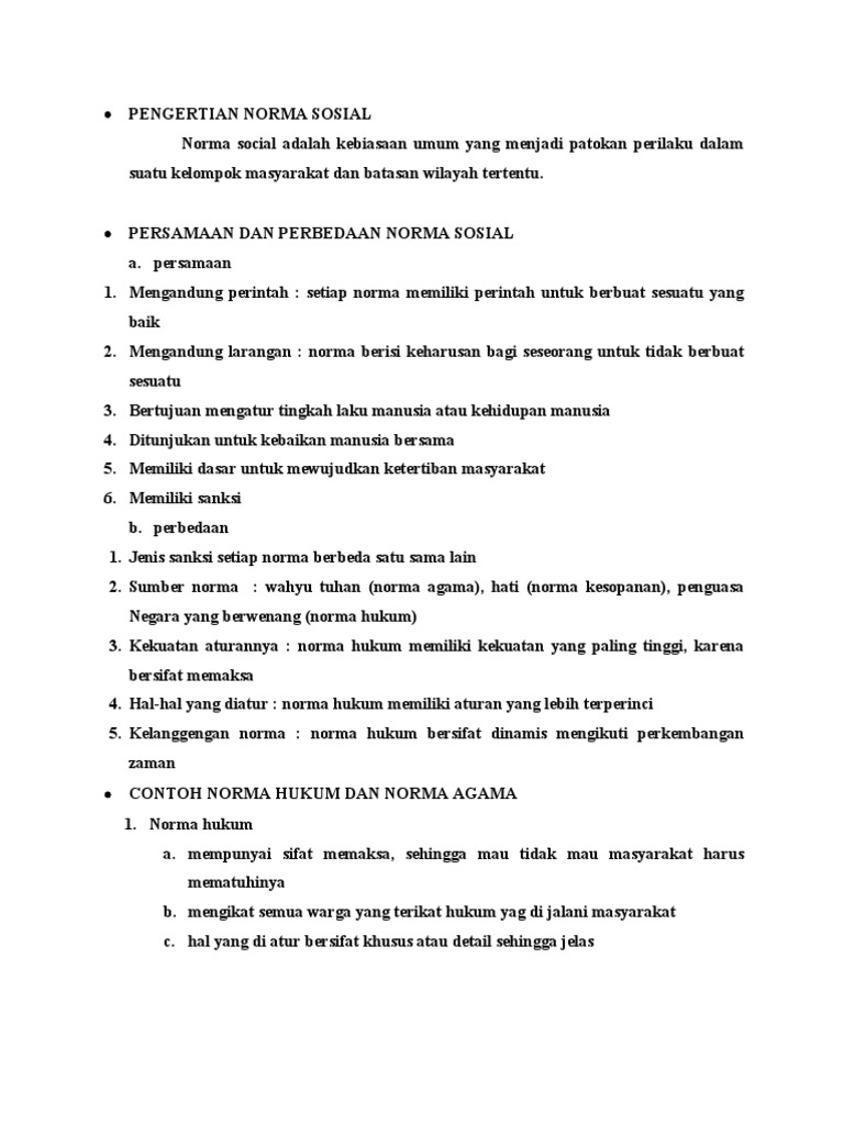Pengertian Norma Sosial PDF