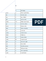 List of Words To Master Basic Verbs