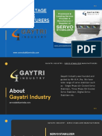Servo Voltage Stabilizer Manufacturers - Gayatri Industry PDF