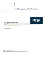 Project Management Plan Template 2020