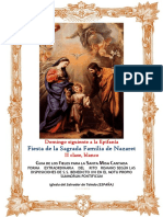 Fiesta de la Sagrada Familia. Guía de los fieles para la santa misa cantada.  Kyrial  De Angelis
