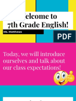 Welcome To 7th Grade English!: Ms. Matthews
