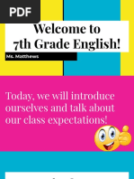 Welcome To 7th Grade English!: Ms. Matthews