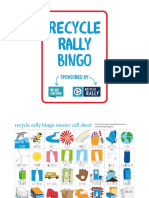 Recycle Rally Bingo: Sponsored by