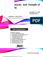 Standards and Sample of Slem: September 02, 2020 Via Google Meet