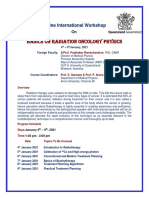 2021 International Online Workshop - Basics of Radiation Oncology