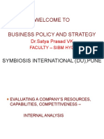 Welcome To Business Policy and Strategy: DR - Satya Prasad VK