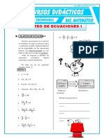 Planteo de Ecuaciones 1 para Tercero de Secundaria