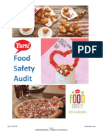 Food Safety Audit: Confidential Information - Proprietary To Yum! Brands, Inc