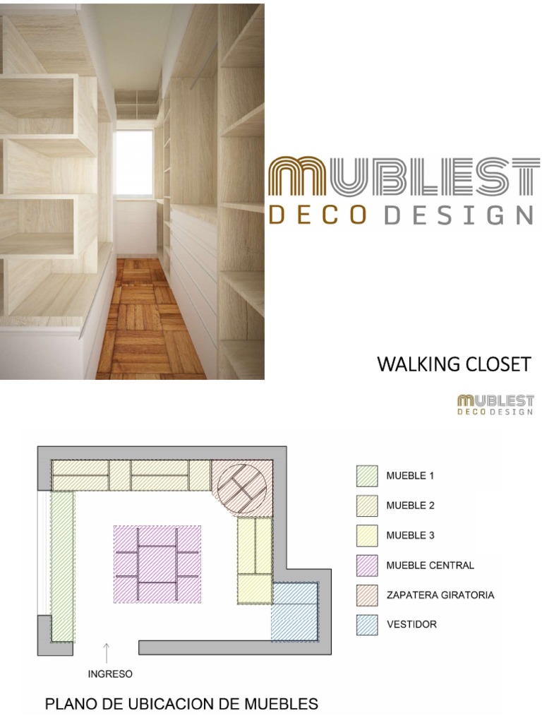 Planos de Walking Closet Moderno 2021 | PDF | Hogar, jardinería y bricolaje
