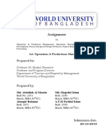 Operations & Production Management Assignment