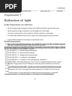 Refraction of Light: Experiment 3