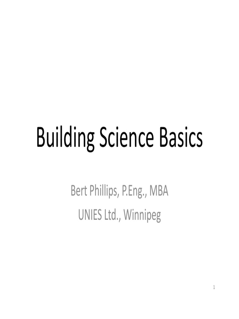 Building Science Fundamentals | PDF | Humidity | Relative Humidity