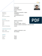 Curriculum Vitae: Informations Personnelles