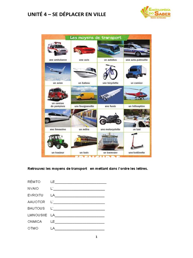 Moyens de transport en ville | PDF | Taxi | Transport