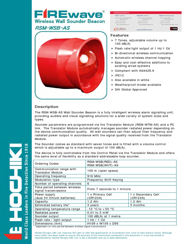 WLESS-RSM-WSB (RED) - AS Specification | PDF | Wireless | Frequency