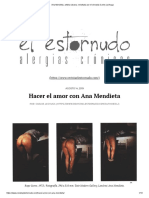 Ana Mendieta, Artista Cubana, Revisitada Por El Cineasta Carlos Lechuga