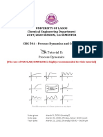 University of Lagos Chemical Engineering Department 2019/2020 SESSION, 1st SEMESTER