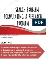 Formulating a Research Problem