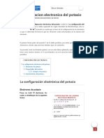 Configuracion Electronica Del Potasio