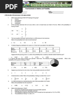 Final Examination in Statistics and Probability