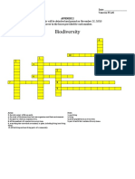 Biodiversity Crossword Puzzle