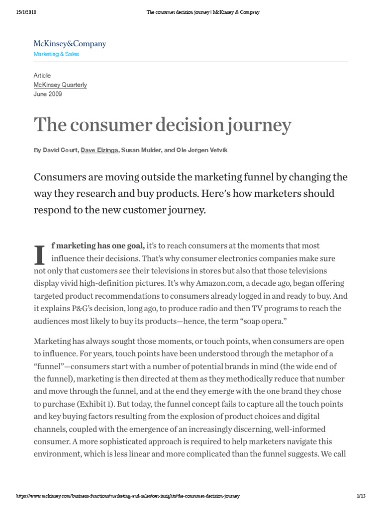 Understanding the Consumer Decision Journey | PDF | Brand | Marketing
