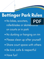 26x31 Bettinger Park Rules 1