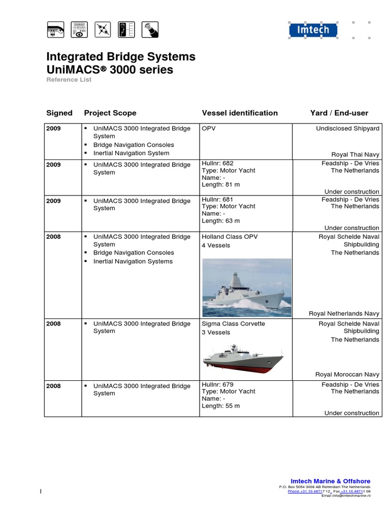UniMACS 3000 Integrated Bridge Systems | PDF | Navigation | Water Transport